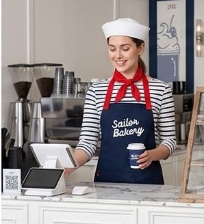 Barista at the counter